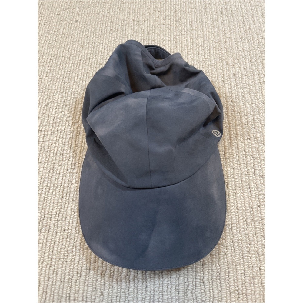 Lululemon Fast and Free Running Hat Adjustable Cap Diamond Dye Gray Women's
